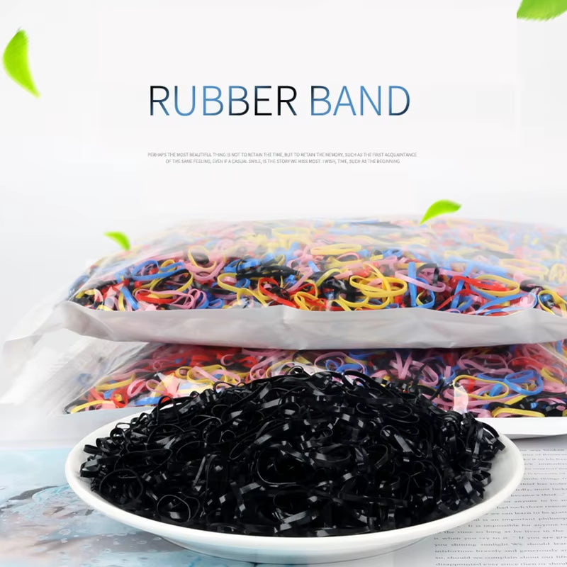 1000Pcs/Lot Disposable Gum for Hair Children TPU Rubber Bands Ponytail Holder Elastic Hair Band Girls Scrunchie Hair Accessories