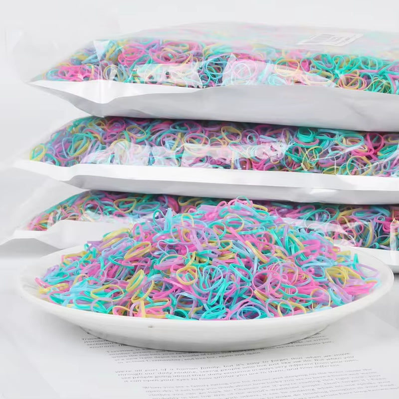 1000Pcs/Lot Disposable Gum for Hair Children TPU Rubber Bands Ponytail Holder Elastic Hair Band Girls Scrunchie Hair Accessories