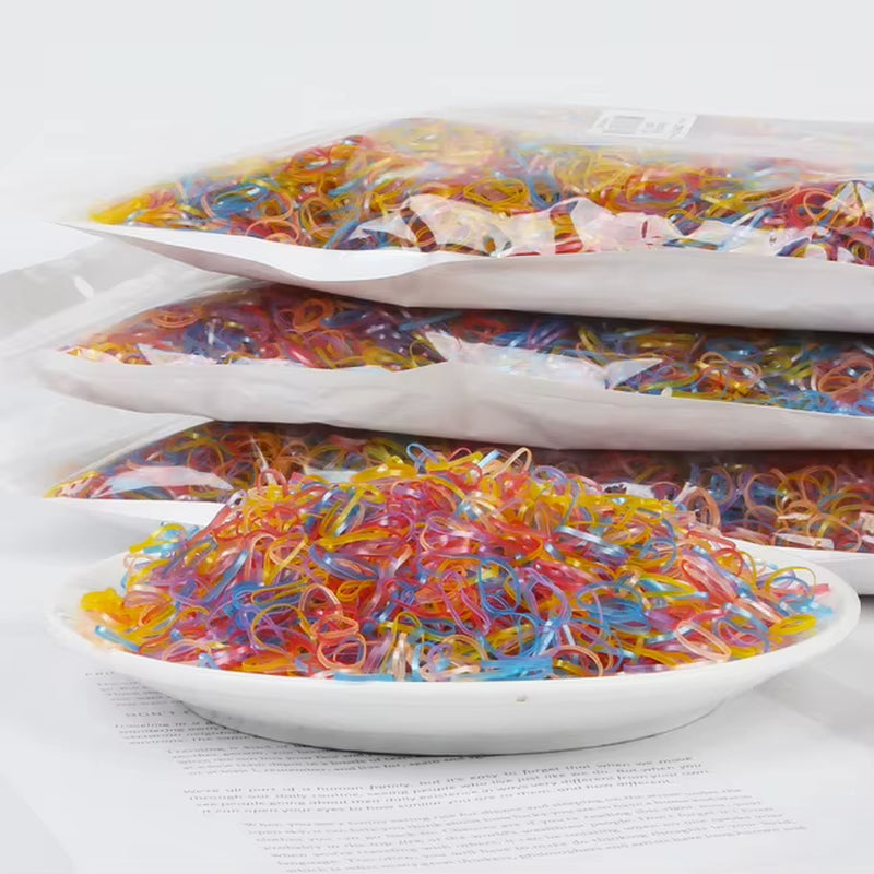 1000Pcs/Lot Disposable Gum for Hair Children TPU Rubber Bands Ponytail Holder Elastic Hair Band Girls Scrunchie Hair Accessories
