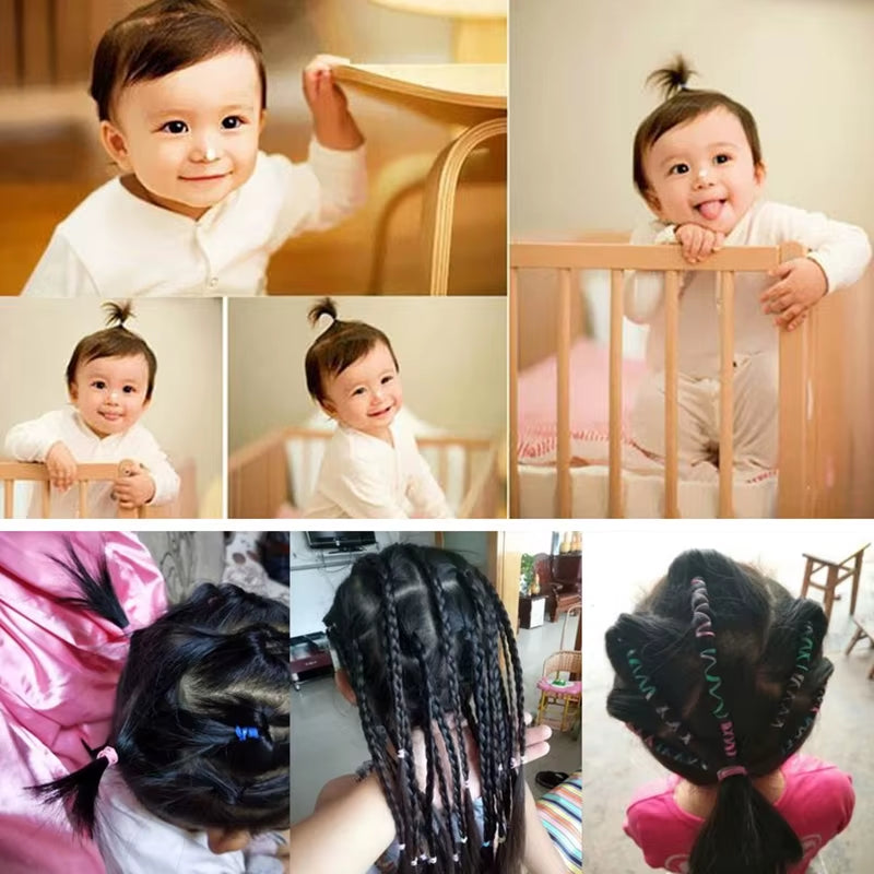 1000Pcs/Lot Disposable Gum for Hair Children TPU Rubber Bands Ponytail Holder Elastic Hair Band Girls Scrunchie Hair Accessories