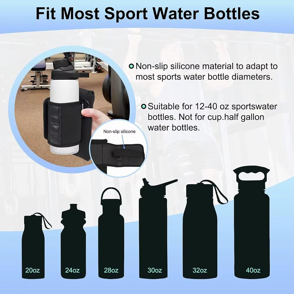 Universal Water Bottle Sleeve Reusable Waterproof Elastic Magnetic Gym Bag Gym Accessories Water Bottle Pockets